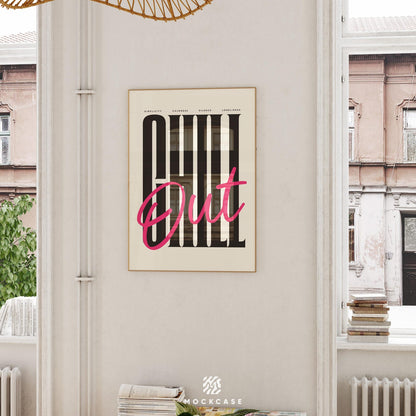 Chill Out Poster – Modern Typography Wall Art