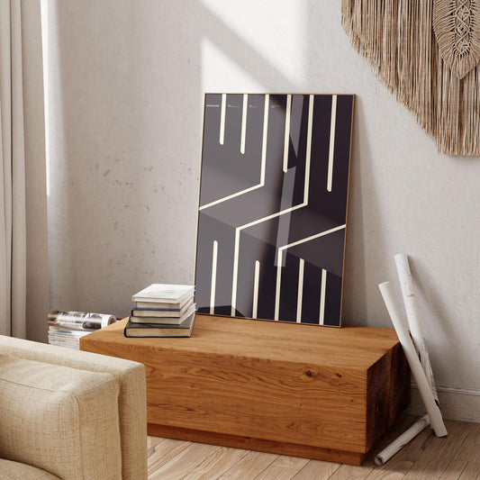 WOOW Typography Poster – Modern Abstract Line Art