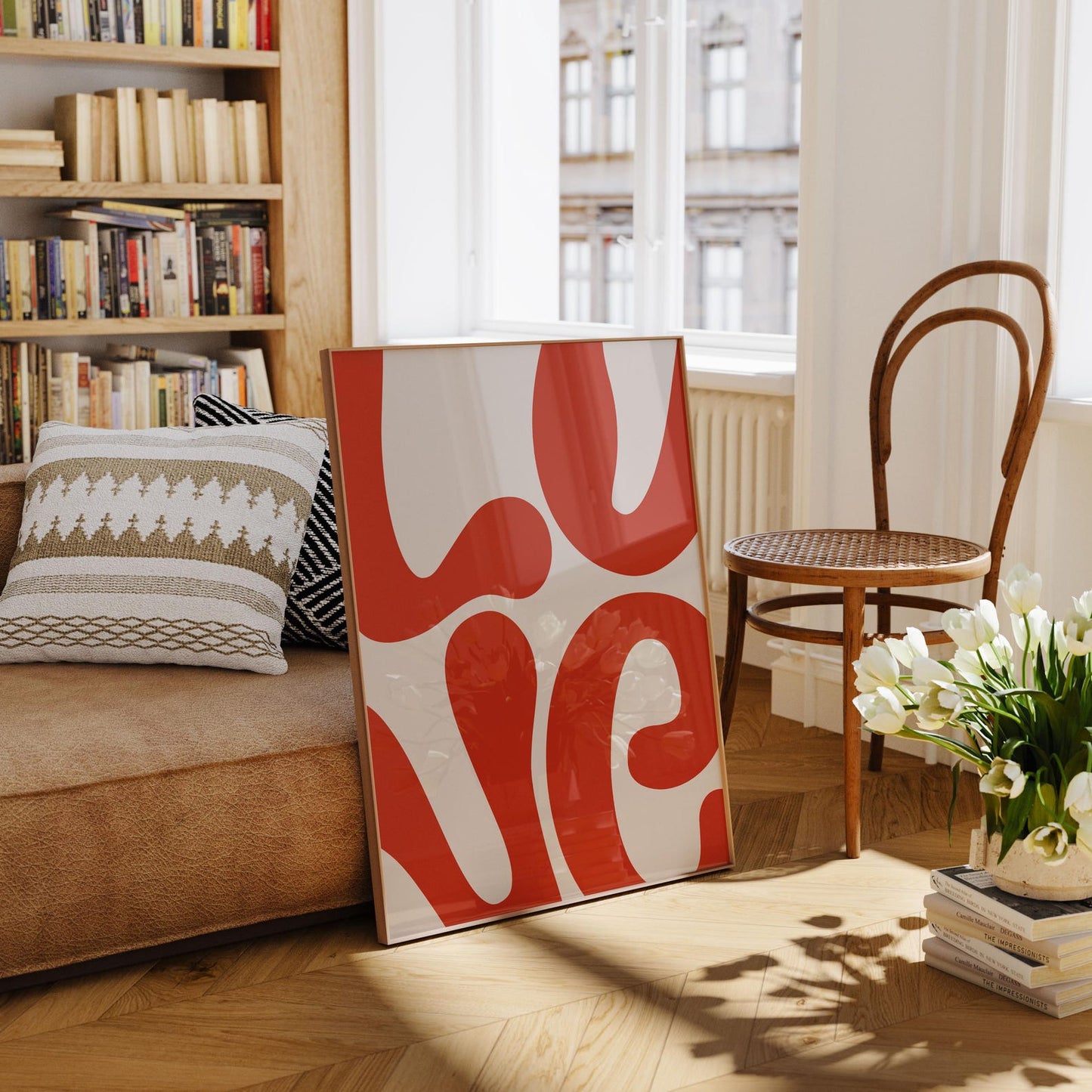 Love You Typography Print: Modern Minimalist Wall Art