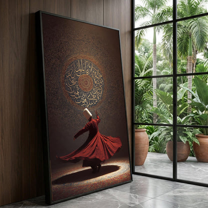 Whirling Dervish Red Canvas