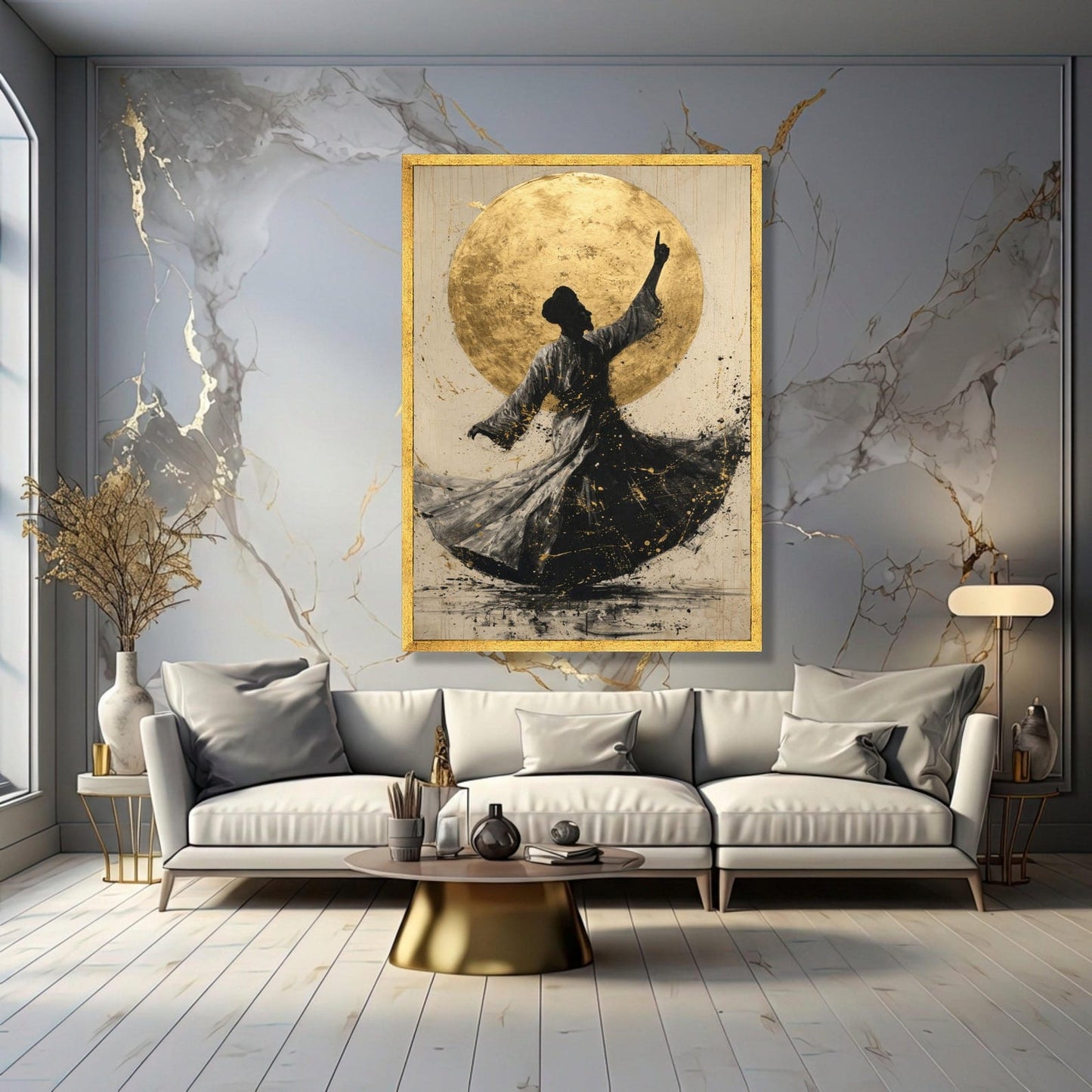 Whirling Dervish Silhouette Canvas