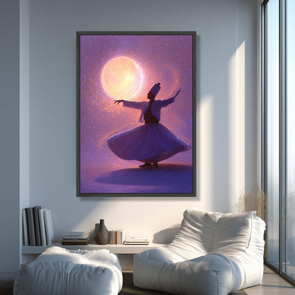 Whirling Moonlight Canvas Wall Art