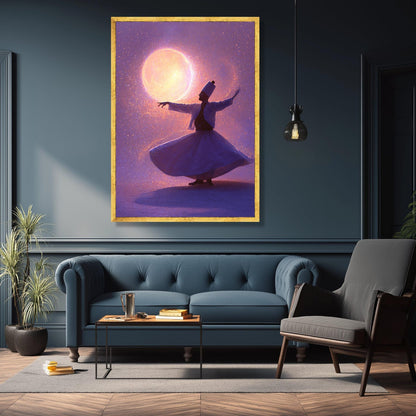 Whirling Moonlight Canvas Wall Art