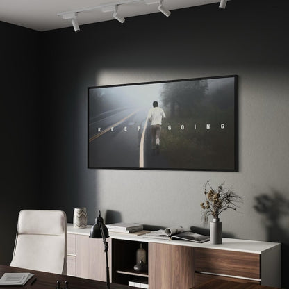 Ali Keep Going Motivational Quote Framed Canvas Wall Art