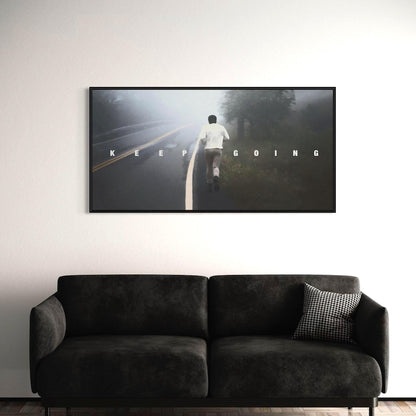 Ali Keep Going Motivational Quote Framed Canvas Wall Art