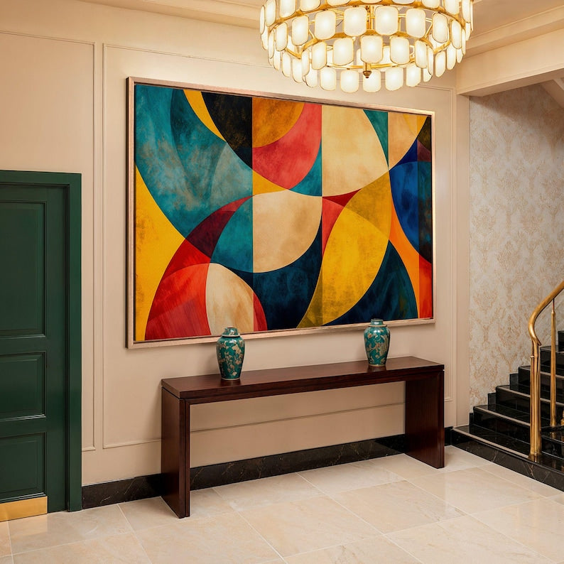 Modern Geometric Abstract Canvas Wall Art