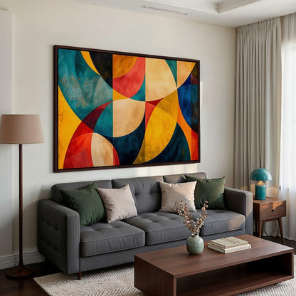 Modern Geometric Abstract Canvas Wall Art