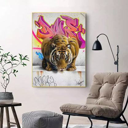 Decorative Graphite Tiger Frame