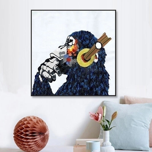 Decorative Frame Headphone Monkey