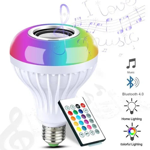 LED Fully Remote Controlled Music Light Bulb with Speaker