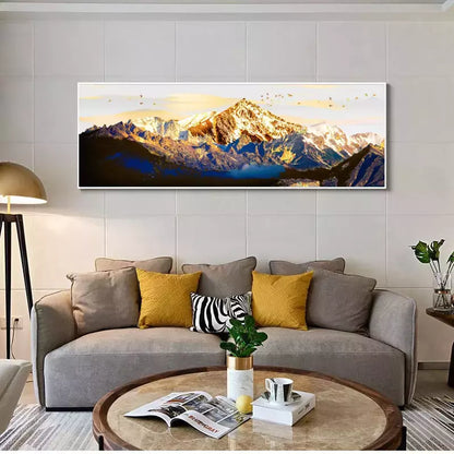 Abstract Painting Golden Mountains