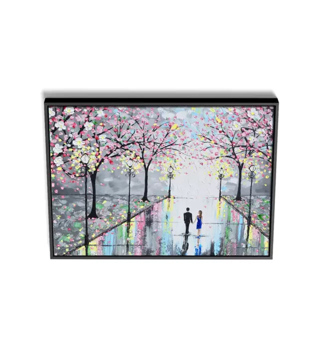 Couple in the Abstract Park Painting