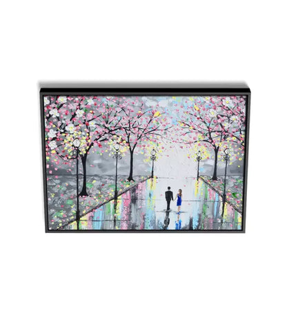Couple in the Abstract Park Painting
