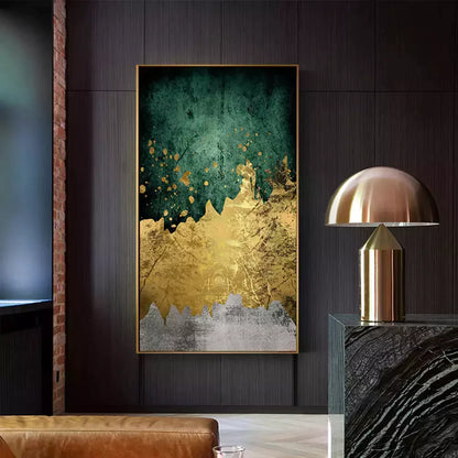 Green and Gold Abstract Decorative Frame