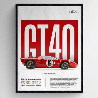 FORD GT40 - Wall Art